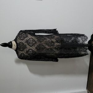 Forever 21 Plus Black Lace Dress 3/4 Sleeve